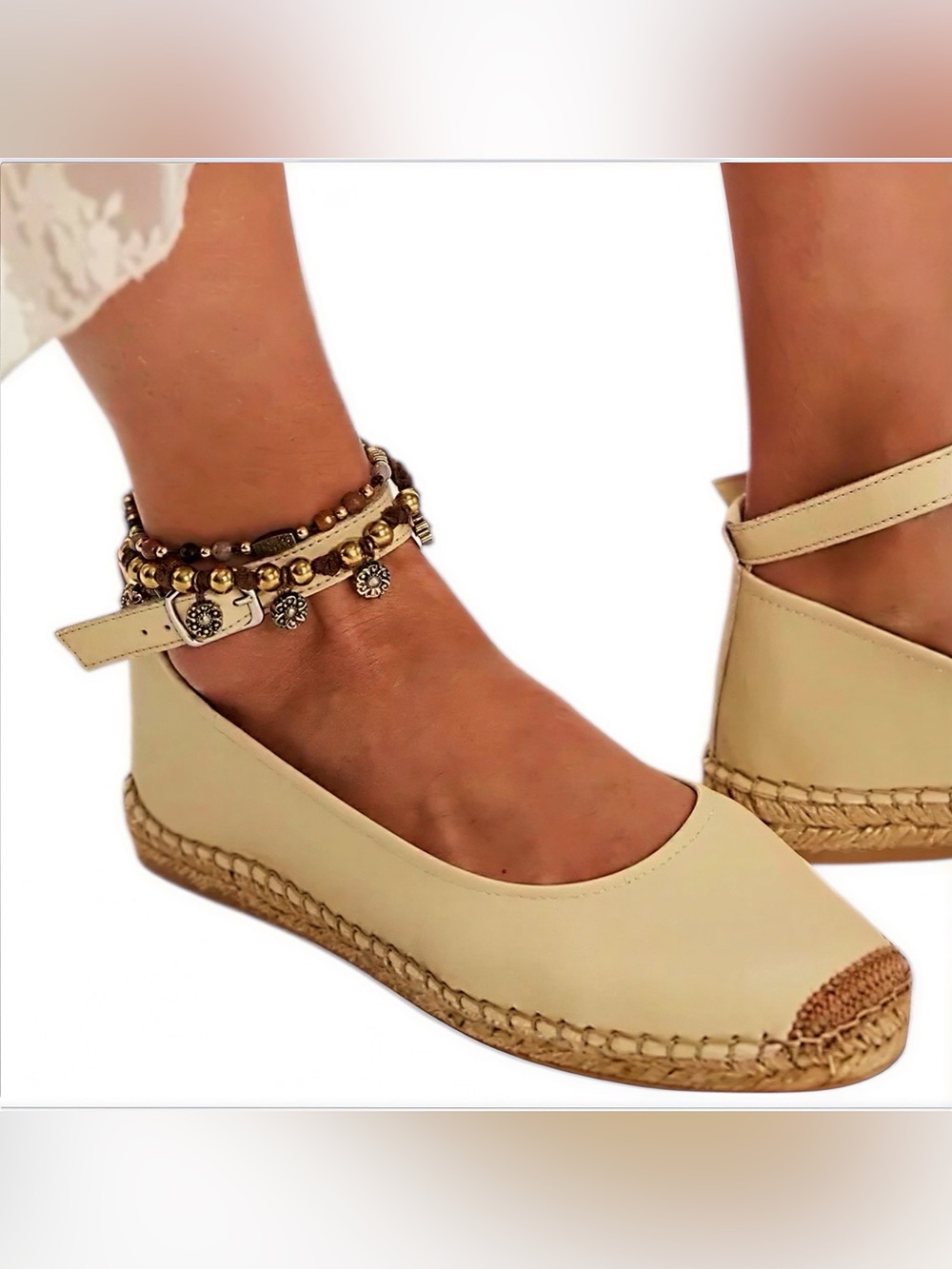Free People Mason Ballet Espadrille Flats Buttercream EU39 US8.5 New Without Box